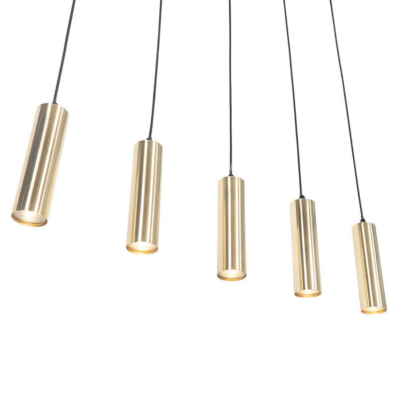 Modern Pendant Light Brass 5-Lights - Jeana
