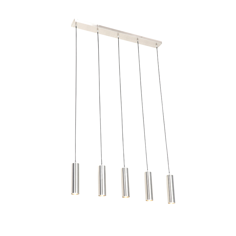 Moderne hanglamp staal 5-lichts - Jeana