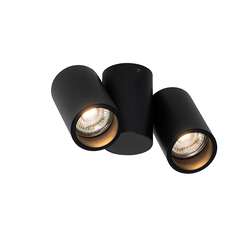 Dizajnové bodové svetlo čierne 2-žiarovkové nastaviteľné - Michael