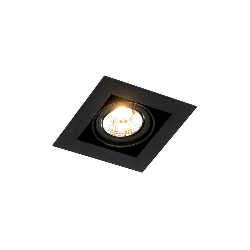 Modern Recessed Spotlight Black Adjustable - Oneon 70