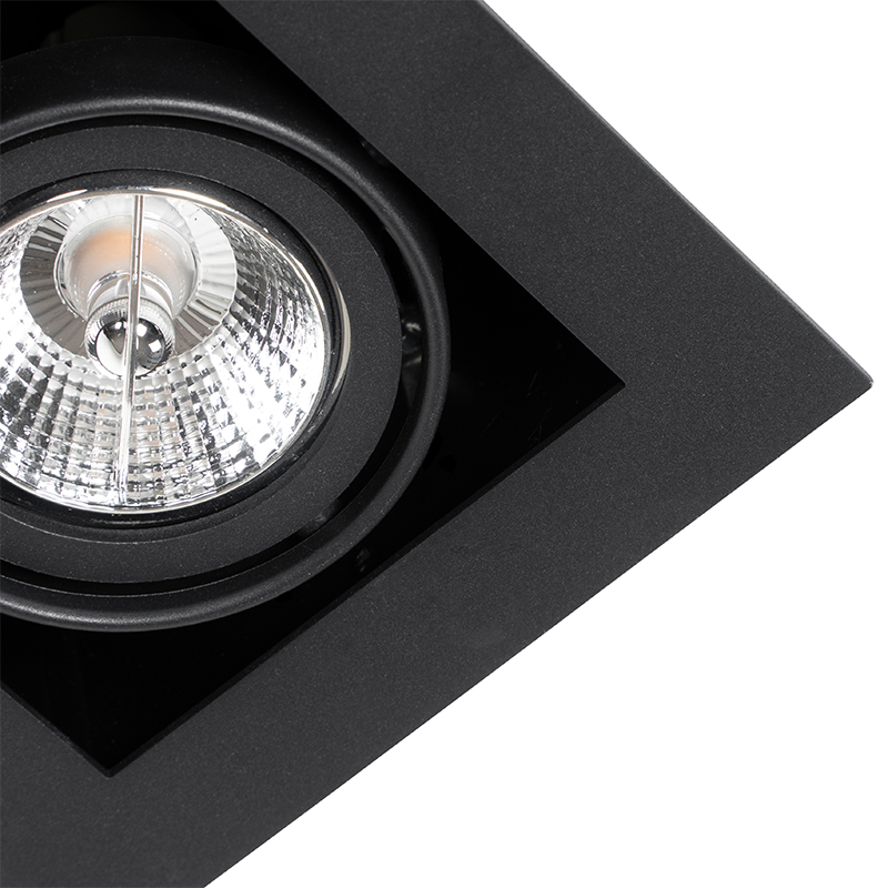 Faretto da incasso Smart nero 2 luci regolabile incl. 2 Wifi GU10 70mm - Oneon 70