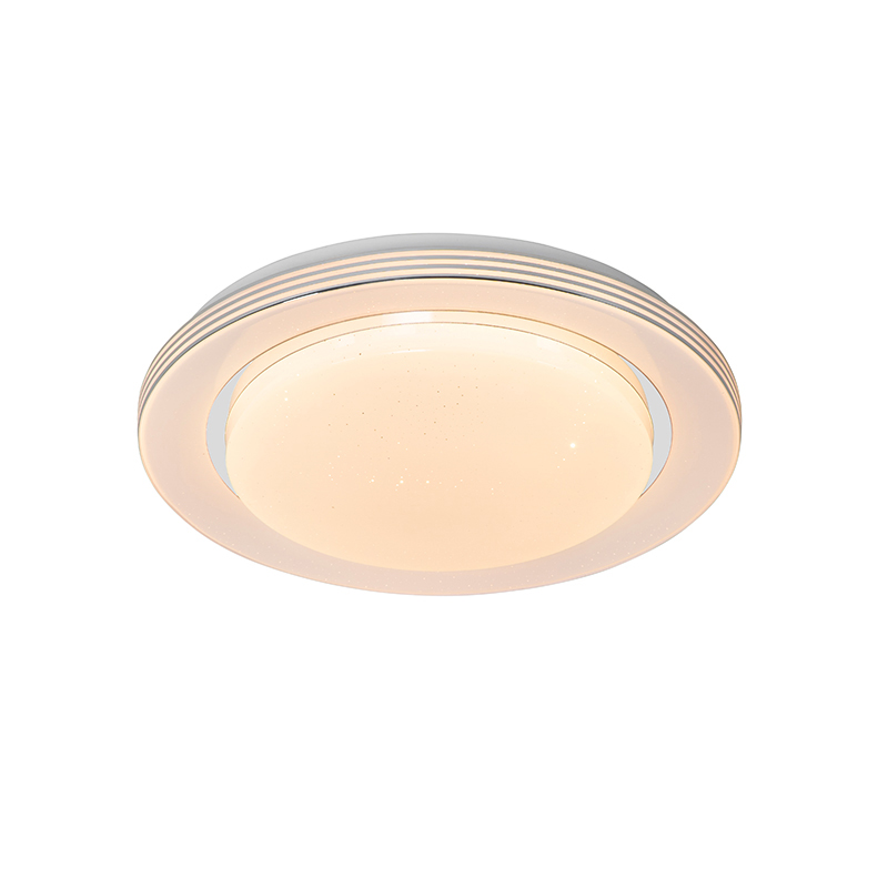 Stropné svietidlo biele 38 cm vrátane LED s diaľkovým ovládaním - Jochem