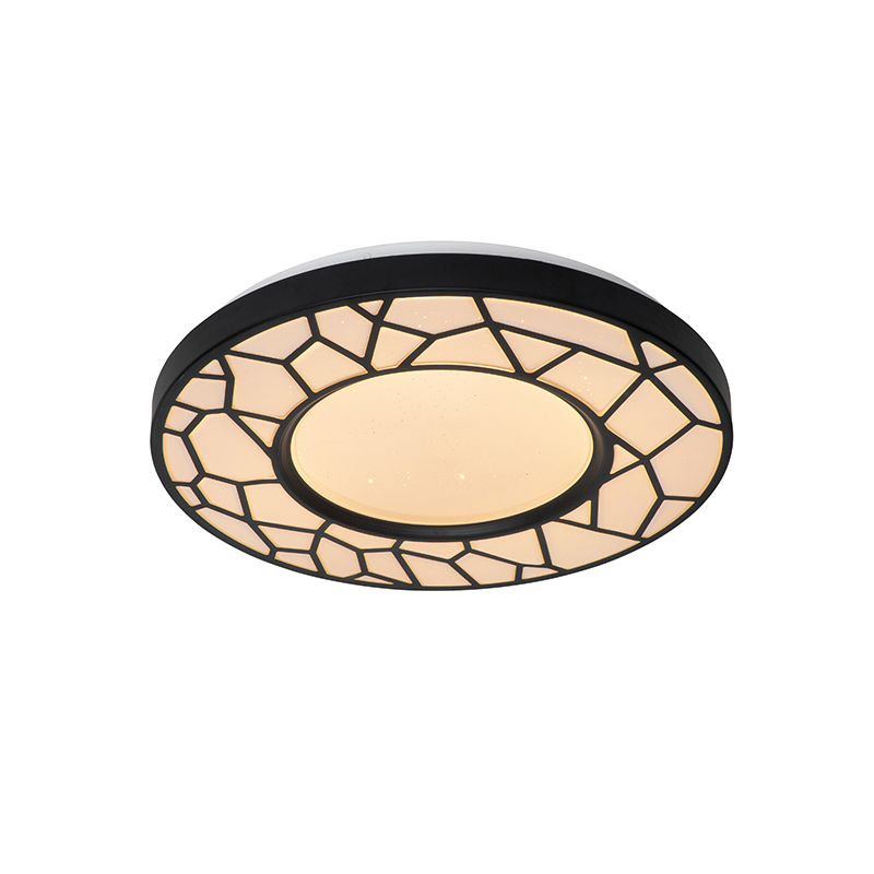 Stropné svietidlo čierne 39 cm vrátane LED s diaľkovým ovládaním - Luka