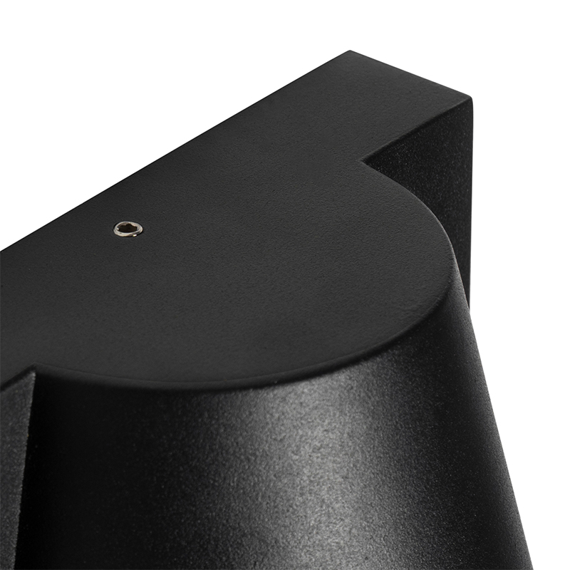 Lampada da parete per esterni nera IP44 con sensore crepuscolare - Femke