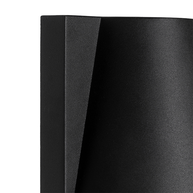Lámpara de pie de exterior industrial negra IP44 - Femke