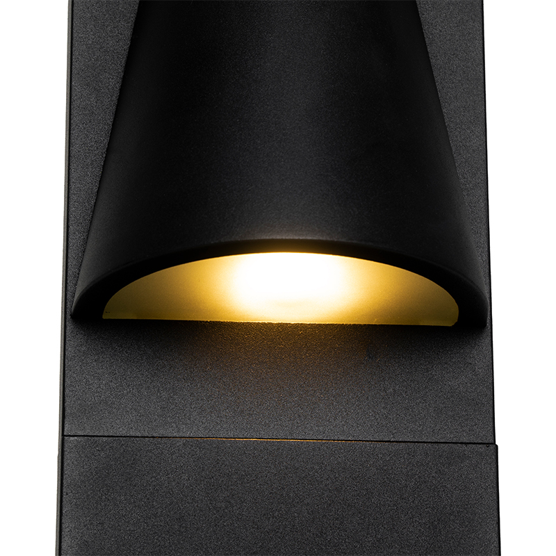 Lámpara de pie de exterior industrial negra IP44 - Femke