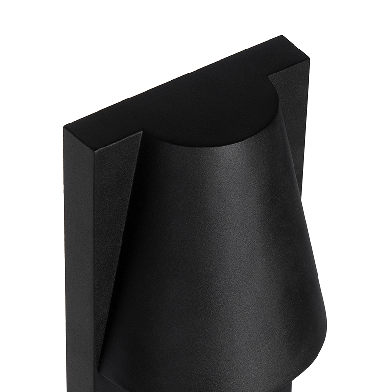 Lámpara de pie de exterior industrial negra IP44 - Femke