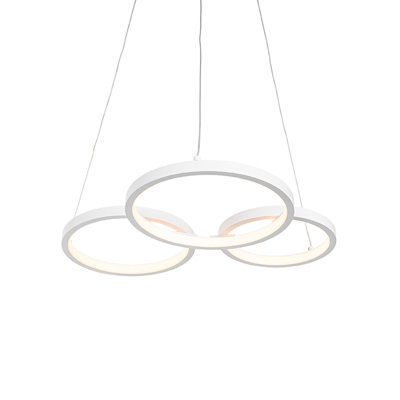 Lampe à suspension blanche avec LED 3-step dimmable 3-light - Rondas