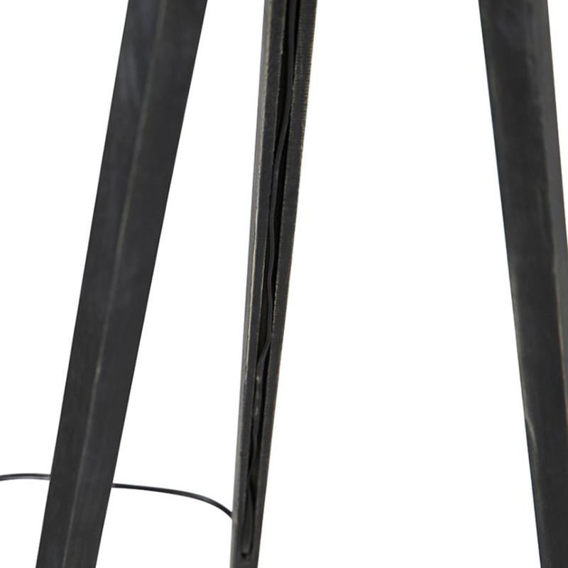 Lámpara de pie trípode negra con pantalla blanca 50 cm - Tripod Classic