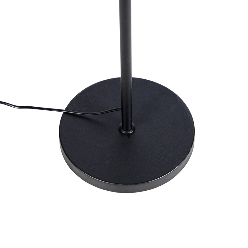Stehlampe schwarz Schirm schwarz 40 cm verstellbar - Parte