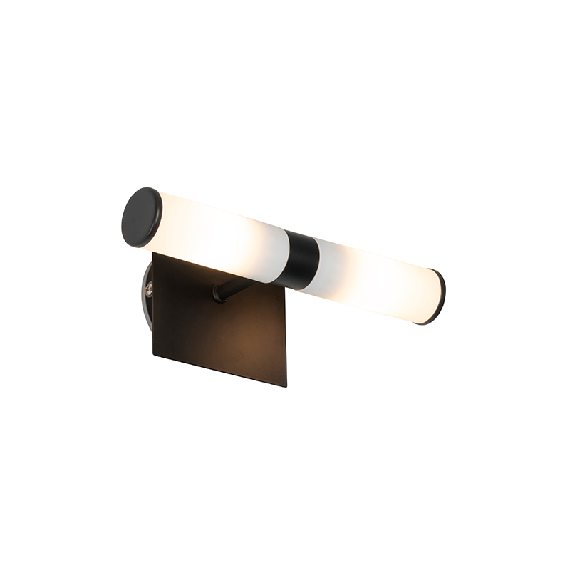 Inteligentné kúpeľňové nástenné svietidlo čierne IP44 2-svetelné vrátane 2 Wifi G9 - Bath