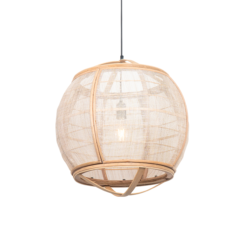 Orientalna lampa wisząca brązowa 50 cm - Pascal