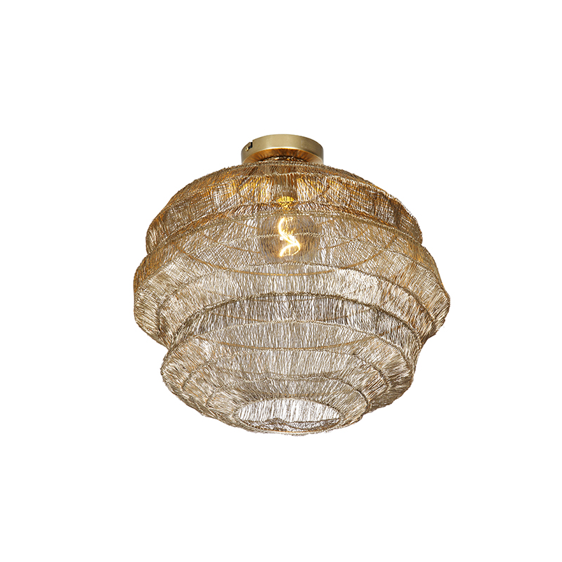 Orientalna lampa sufitowa złota 45 cm - Vadi