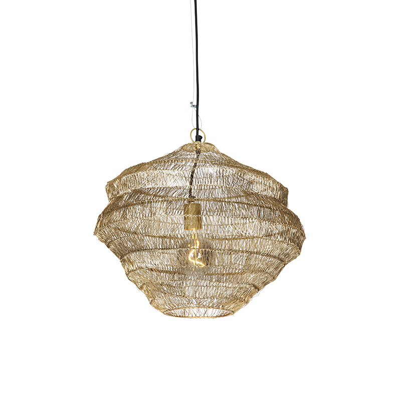 Orientalna lampa wisząca złota 45 cm x 60 cm - Vadi