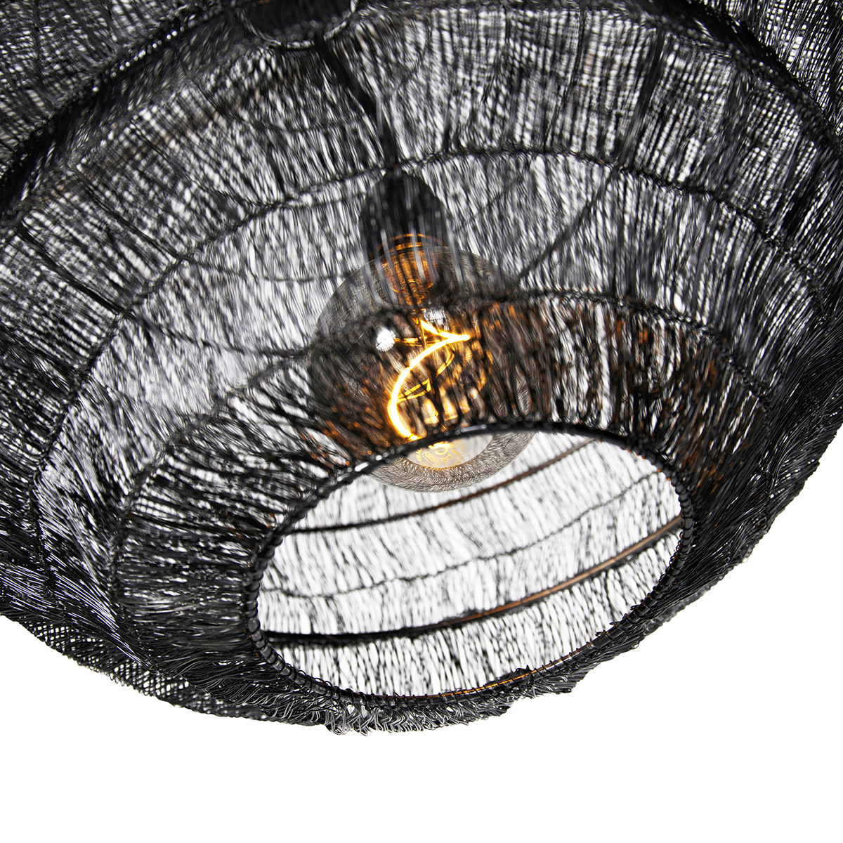 Lampada a sospensione orientale nera 45 cm x 40 cm - Vadi
