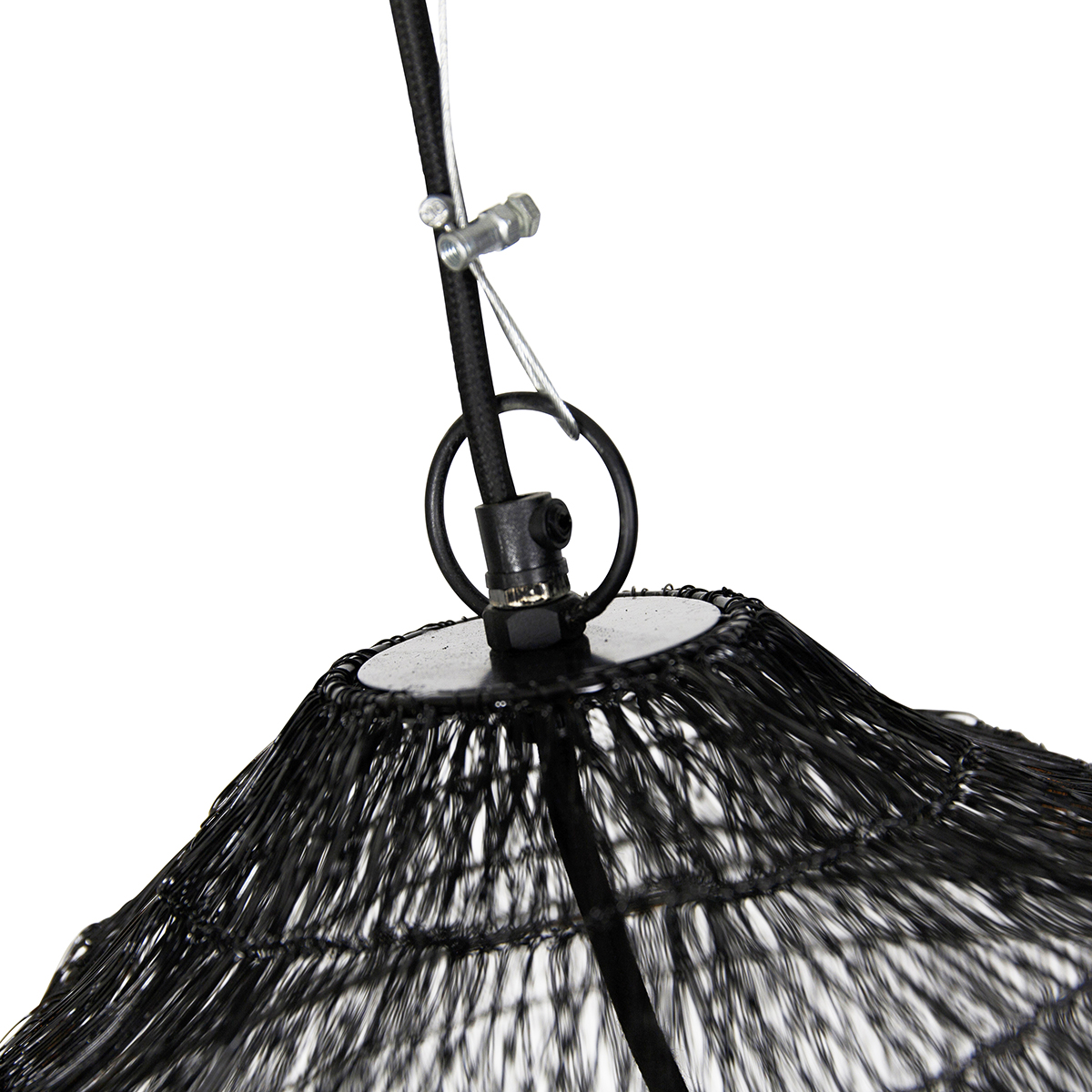 Lampada a sospensione orientale nera 45 cm x 40 cm - Vadi
