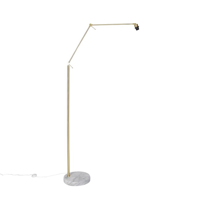 lampadaire moderne doré  / abat-jour velours noir 50 cm - editeur