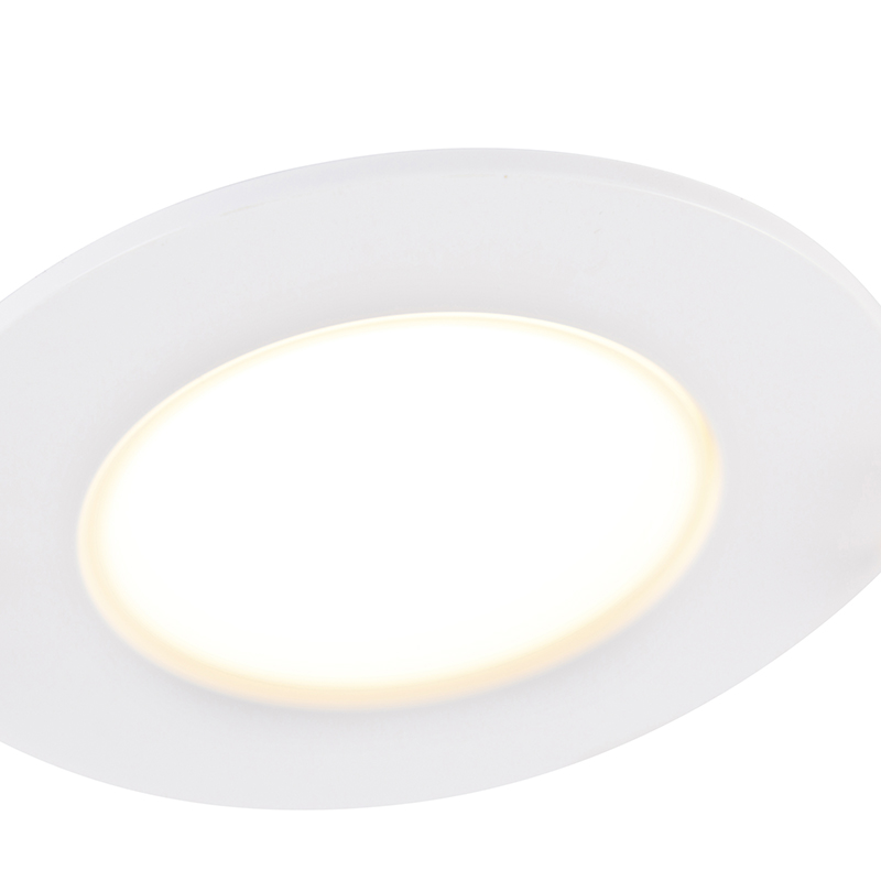 Lot de 6 spots encastrés blancs avec LED à intensité variable 3 niveaux IP65 - Blanca