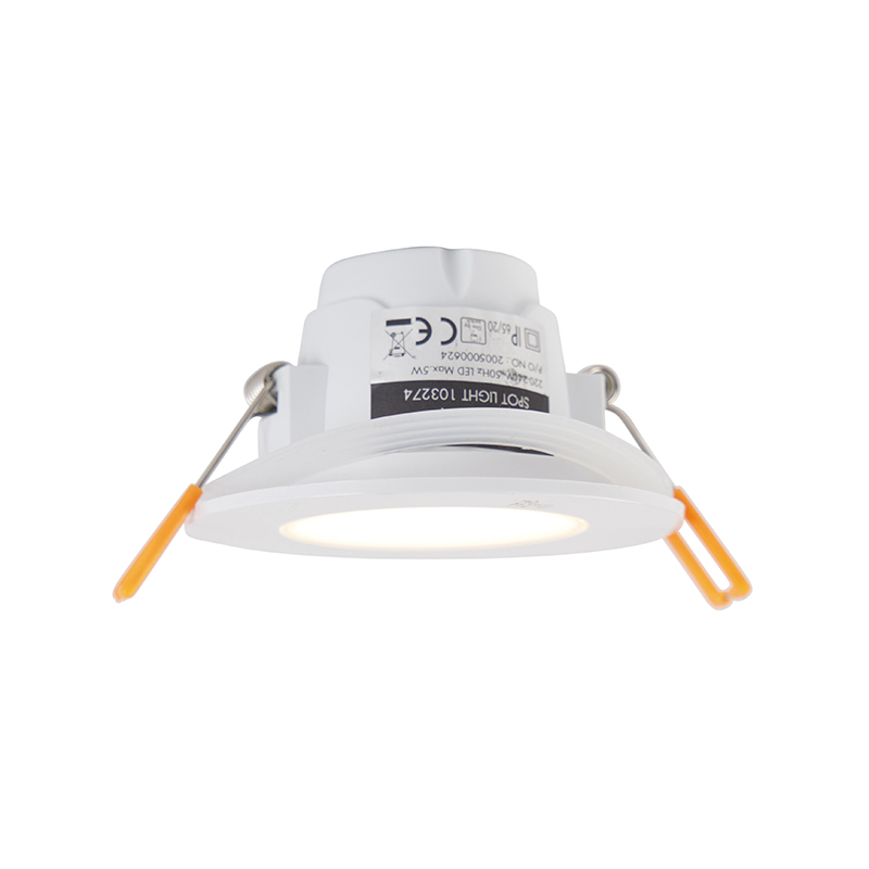 Lot de 6 spots encastrés blancs avec LED à intensité variable 3 niveaux IP65 - Blanca