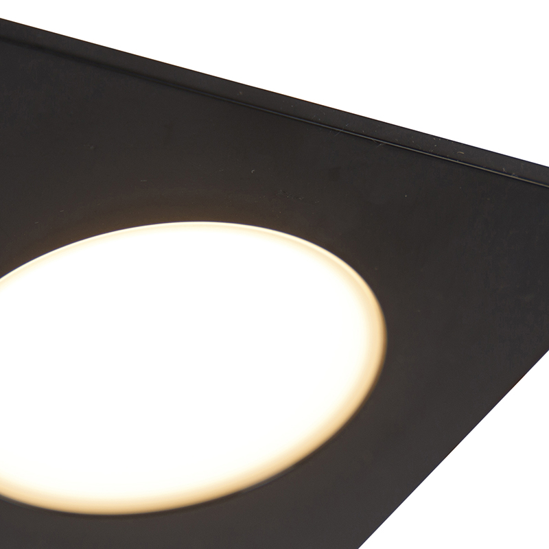 Spot encastrable moderne noir avec LED dimmable en 3 étapes IP65 - Blanca