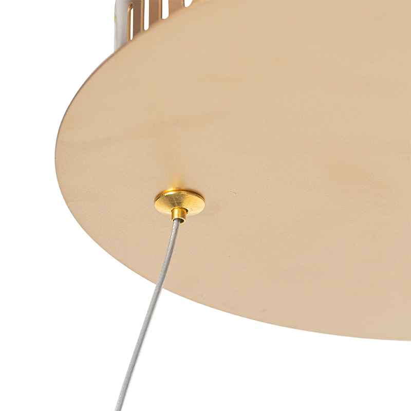 Suspension design dorée 80 cm avec LED intégrée à 3 niveaux de luminosité - Anello