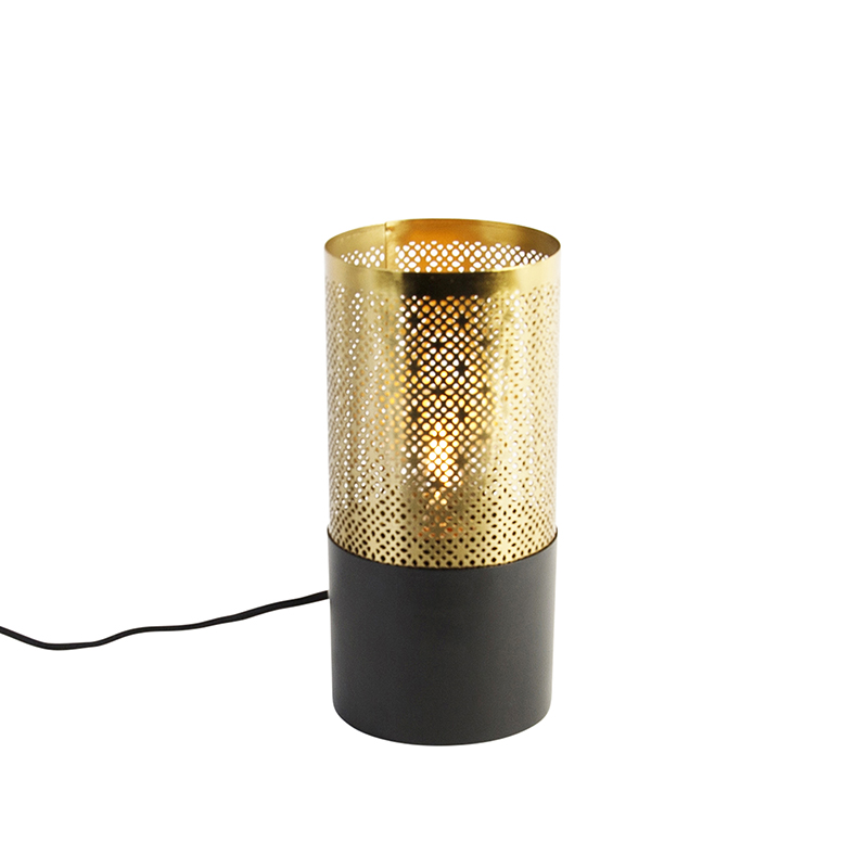 Ipari asztali lámpa fekete arannyal - Raspi