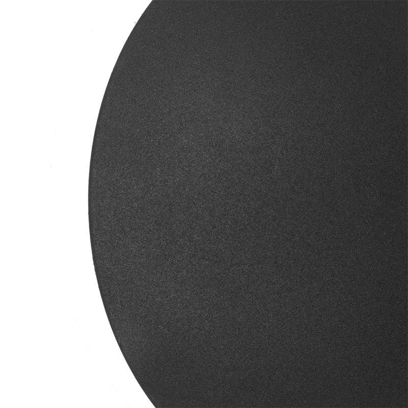 QAZQA Appliques Sunrise - Moderno - Acciaio - Nero/Oro/Ottone - Tondo Max. 1 X Watt 14 Lampada da parete moderna nera con oro - Sunrise