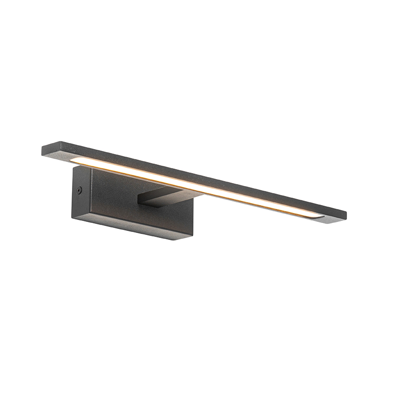 applique noire 41,5 cm avec led ip44 - jerre