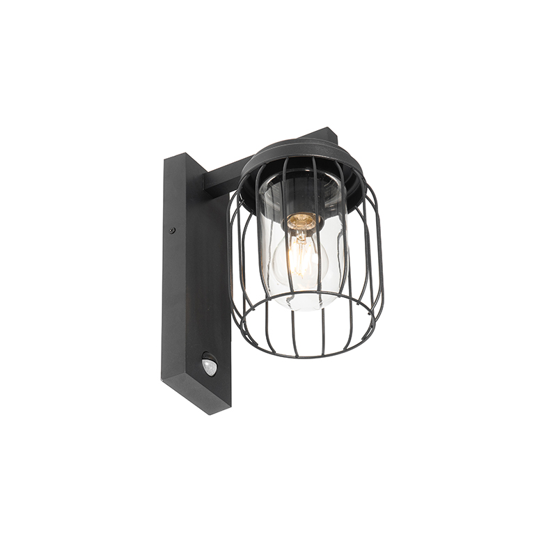 Hobaca E27 Classique Noir Imperméable Verre Applique Murale Exterieur  Vintage Industrielle Luminaire Exterieur - IP44 : : Luminaires et  Éclairage