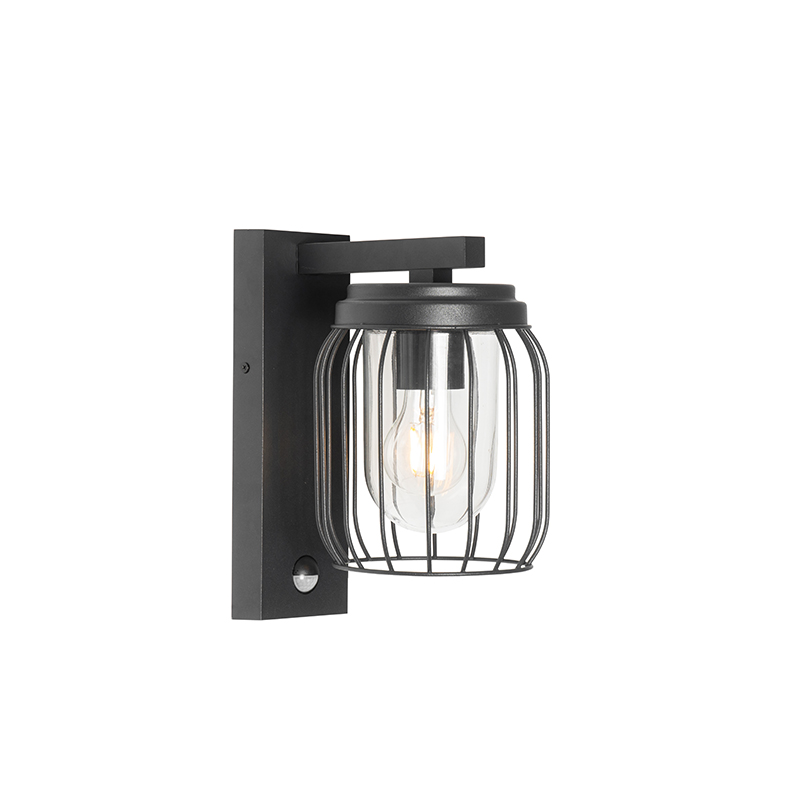 Hobaca E27 Classique Noir Imperméable Verre Applique Murale Exterieur  Vintage Industrielle Luminaire Exterieur - IP44 : : Luminaires et  Éclairage