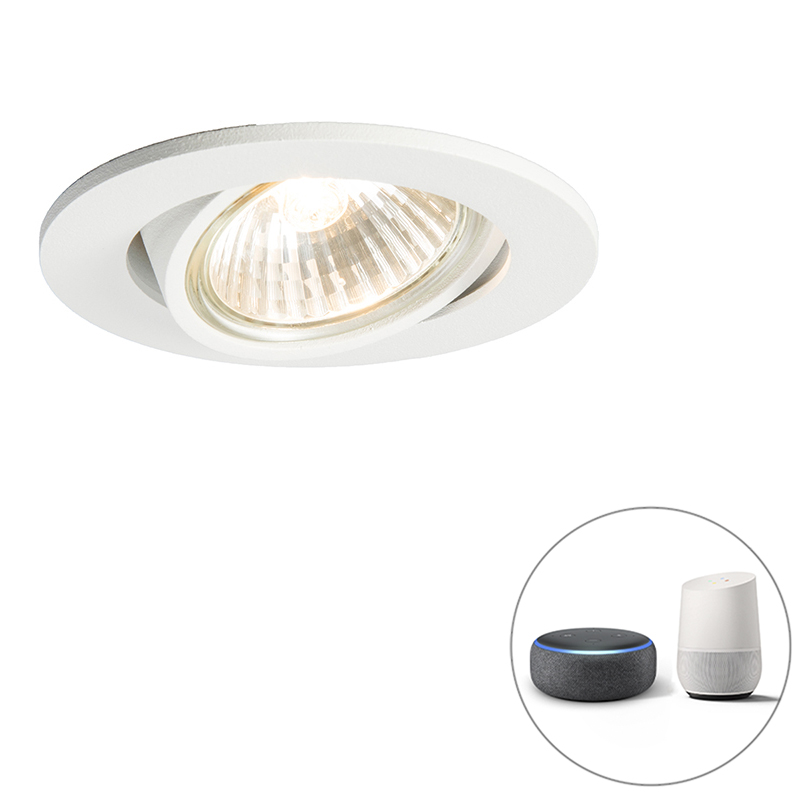 Image of Faretto da incasso bianco orientabile incl lampadina smart GU10 - CISCO