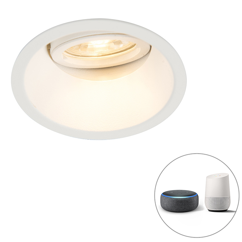 Inteligentné zapustené bodové biele vrátane WiFi GU10 nastaviteľné - zliatina