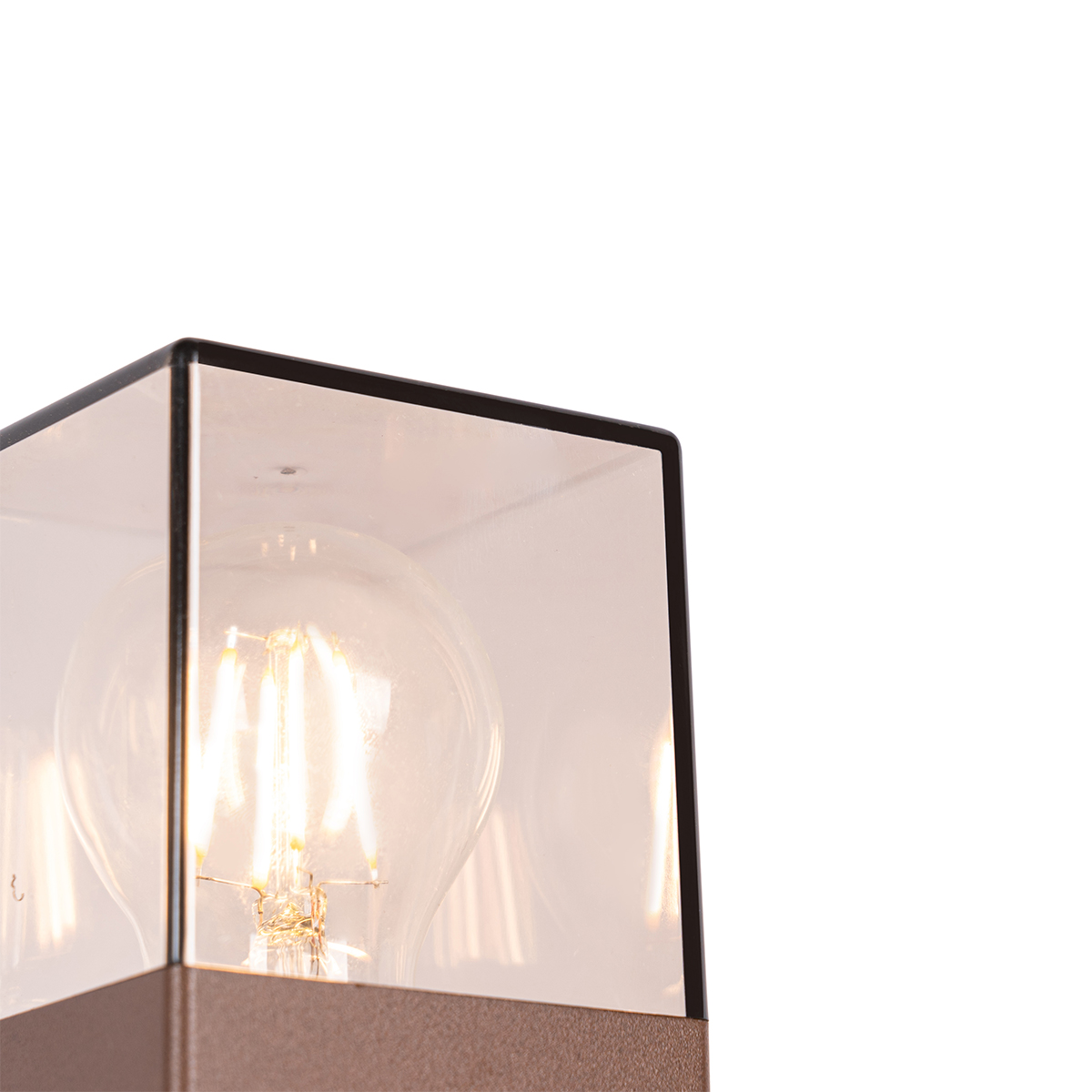 lampe d'extérieur sur pied intelligente marron rouille 70 cm avec wifi p45 - danemark