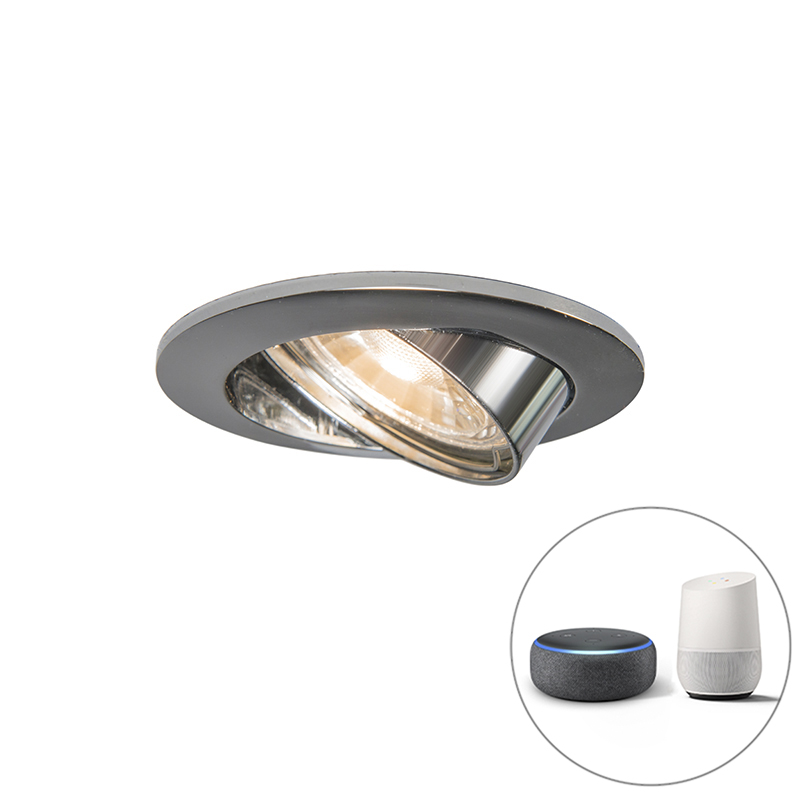 Inteligentné zapustené bodové oceľové sklopné vrátane Wifi GU10 - Edu Inteligentné zapustené bodové oceľové sklopné vrátane Wifi GU10 - Edu