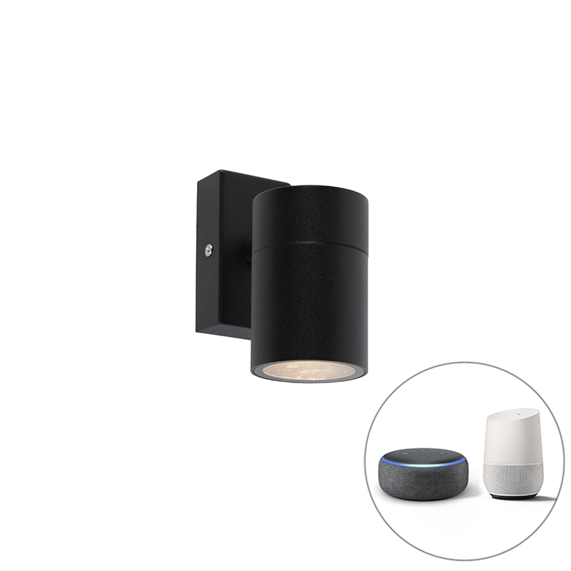 Inteligentné vonkajšie nástenné svietidlo čierne vrátane WiFi GU10 IP44 - Solo
