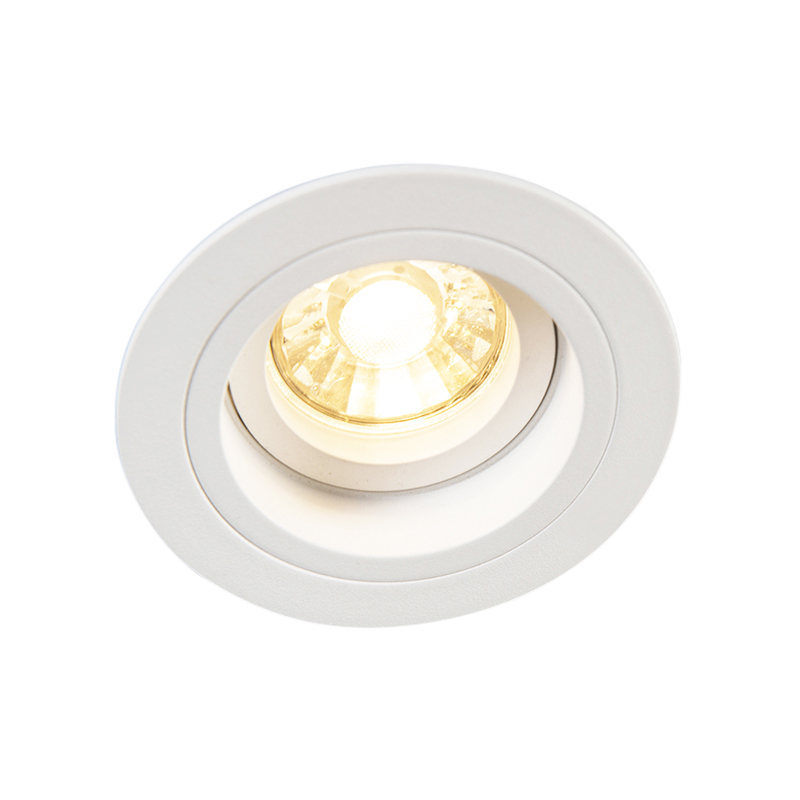 spot encastrable intelligent blanc rond inclinable avec wifi gu10 - chuck