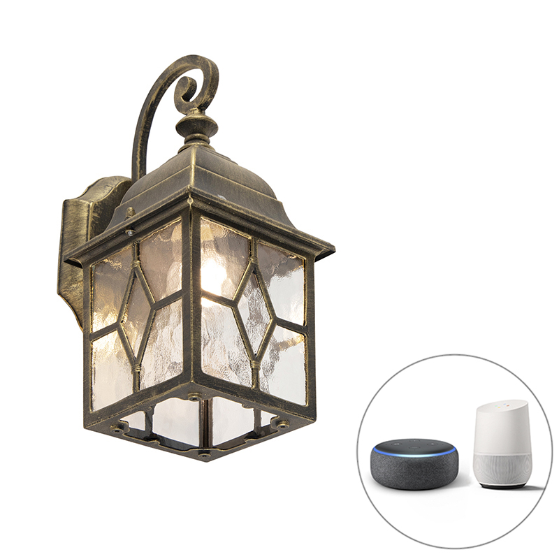 Inteligentné romantické vonkajšie nástenné svietidlo bronzové vrátane Wifi A60 - Londýn