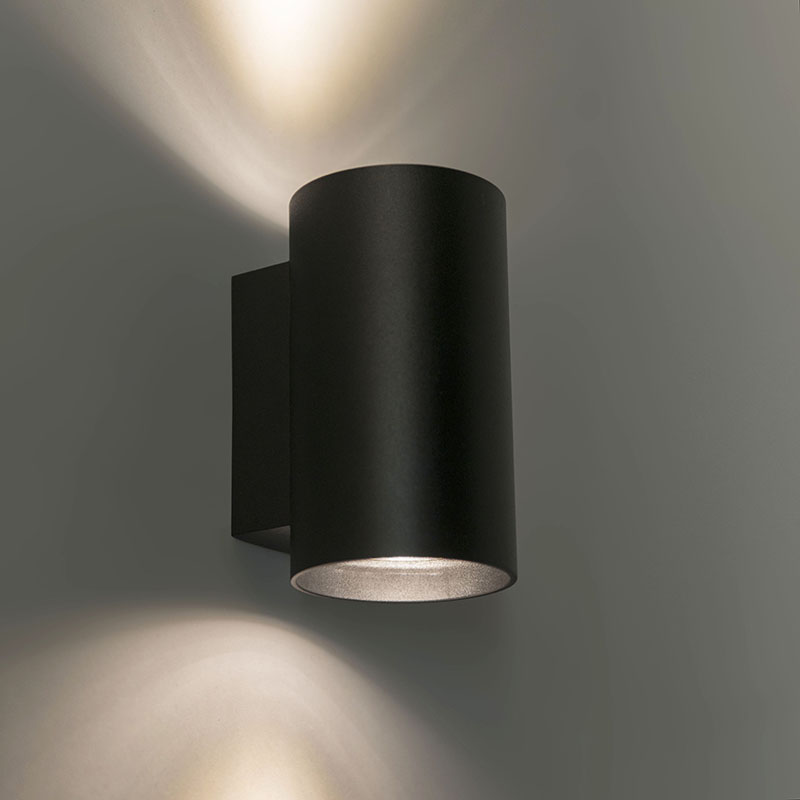 Applique di design intelligente nera incluso 2 Wifi GU10 - Sandy