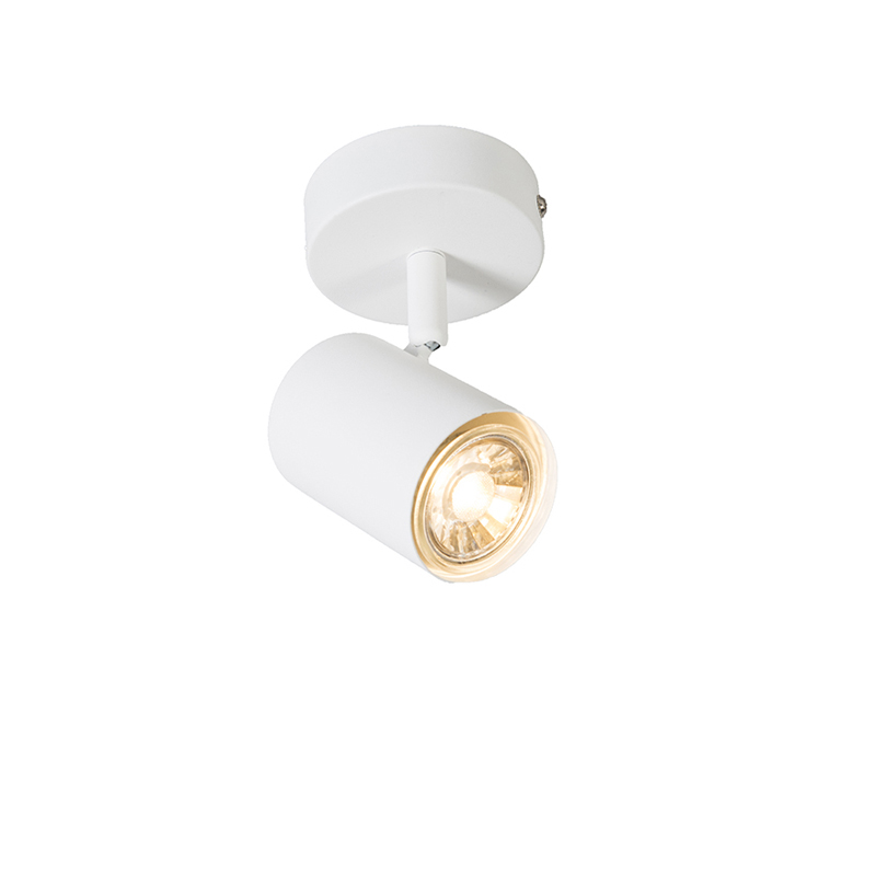Image of Faretto bianco orientabile con lampadina smart GU10 - JEANA
