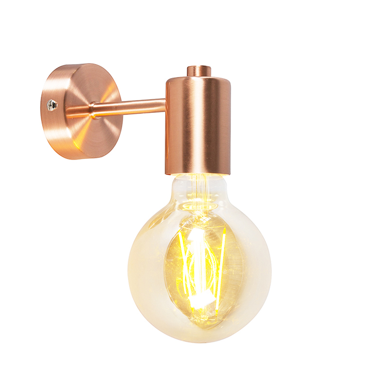 Smart Art Deco wandlamp koper incl. G95 WiFi lichtbron - Facil