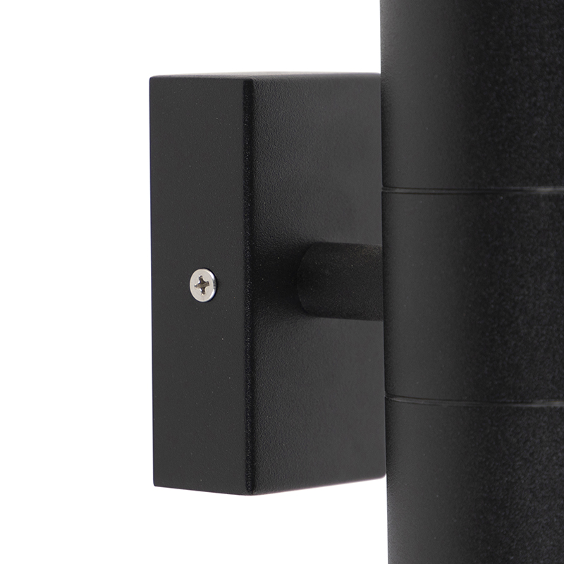 Lámpara de pared exterior inteligente negra IP44 con 2 GU10 wifi - Duo