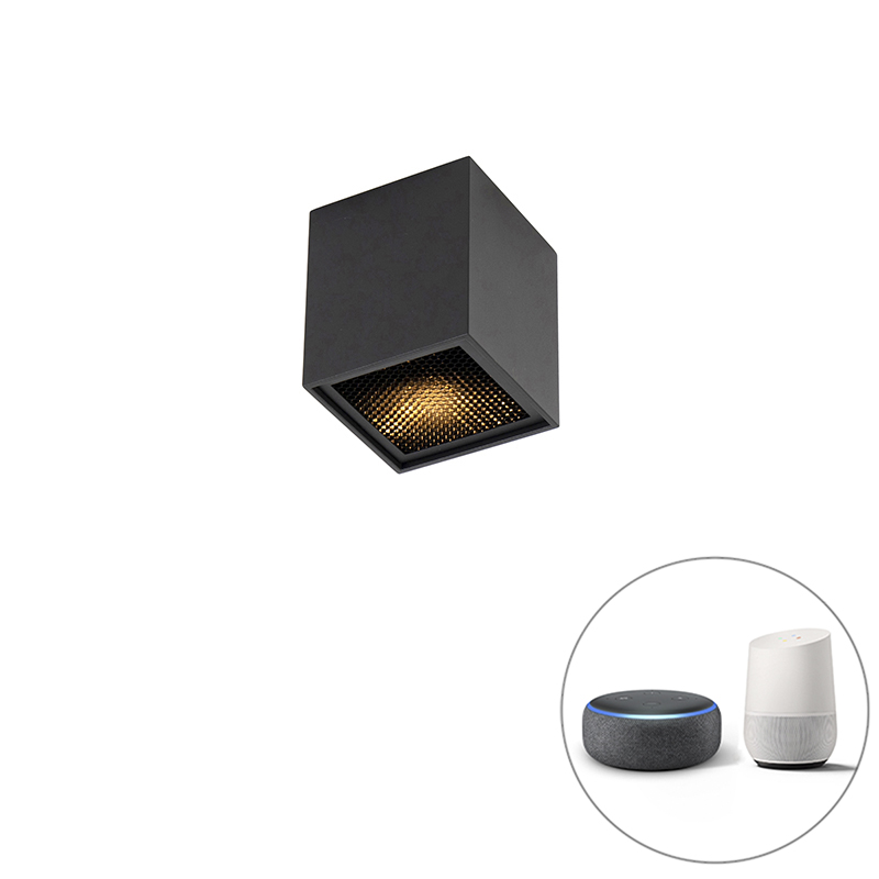 Spot de design inteligent negru, inclusiv WiFi GU10 - Qubo Honey
