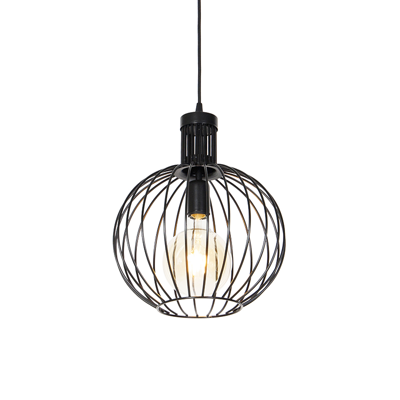 Designerska lampa wisząca czarna 30 cm - Wire Dos