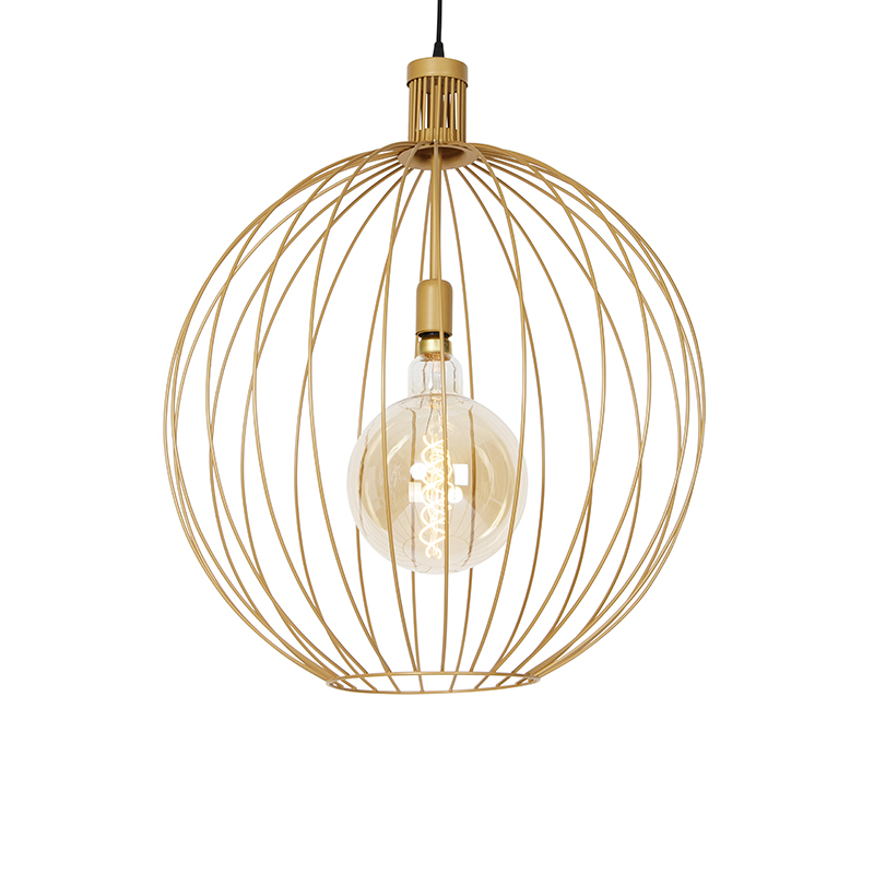 Design hanglamp goud 60 cm - Wire Dos