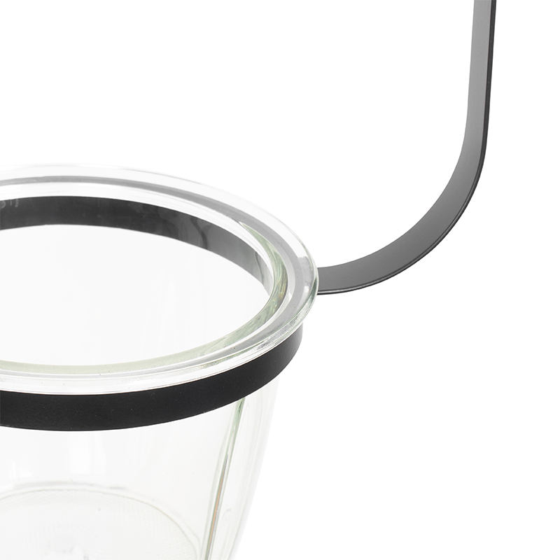 Lámpara colgante moderna negra con vidrio rectangular - Roslini