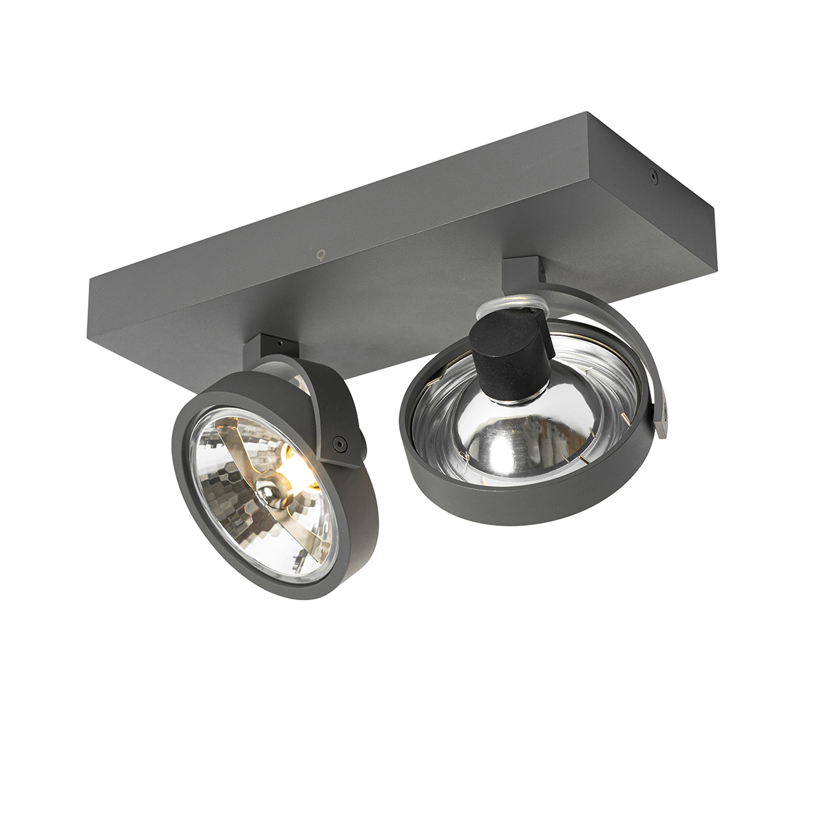 spot design gris orientable 2 lumières - go