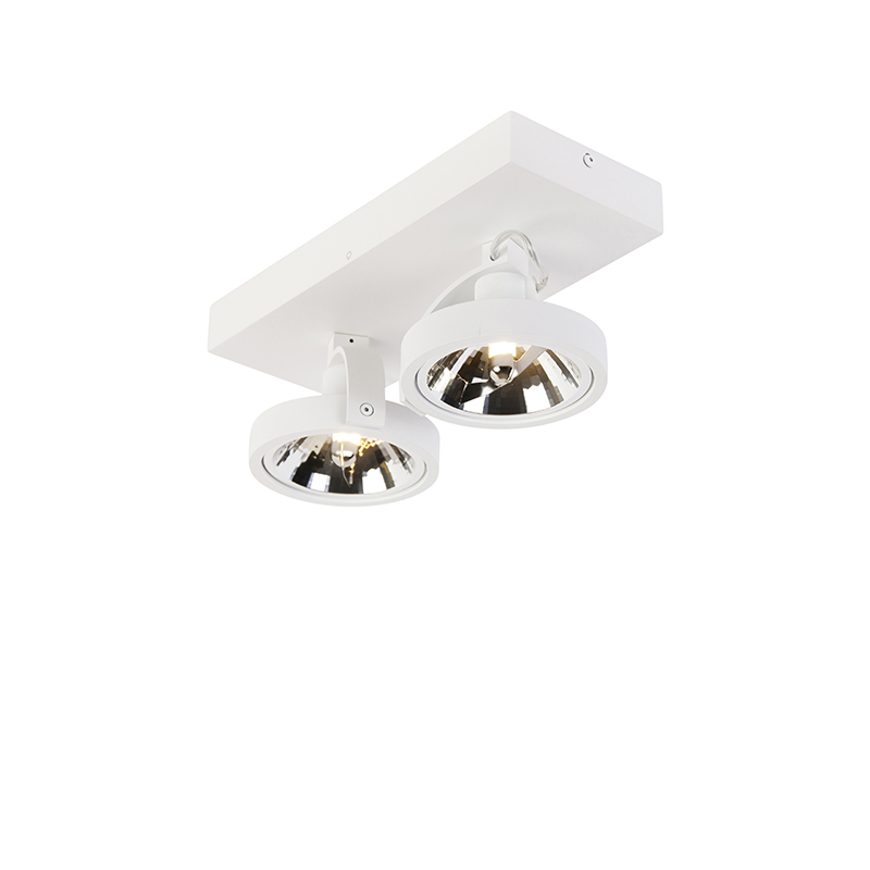 spot design blanc orientable 2 lumières - go