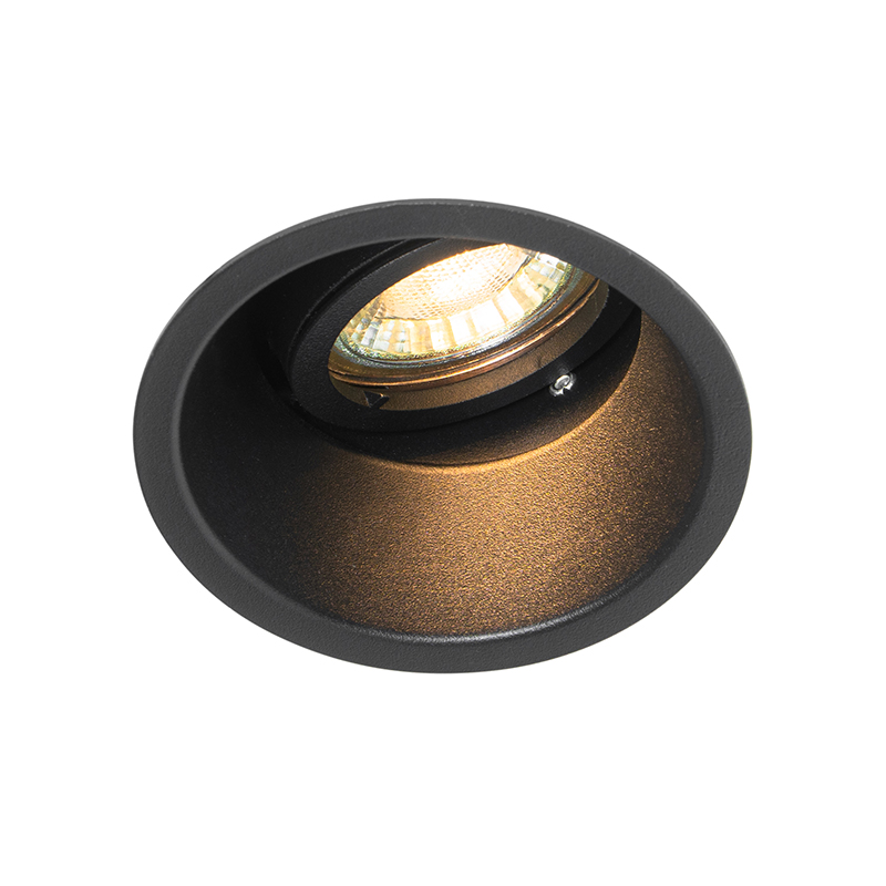 Spot encastré moderne noir orientable et inclinable - Alloy