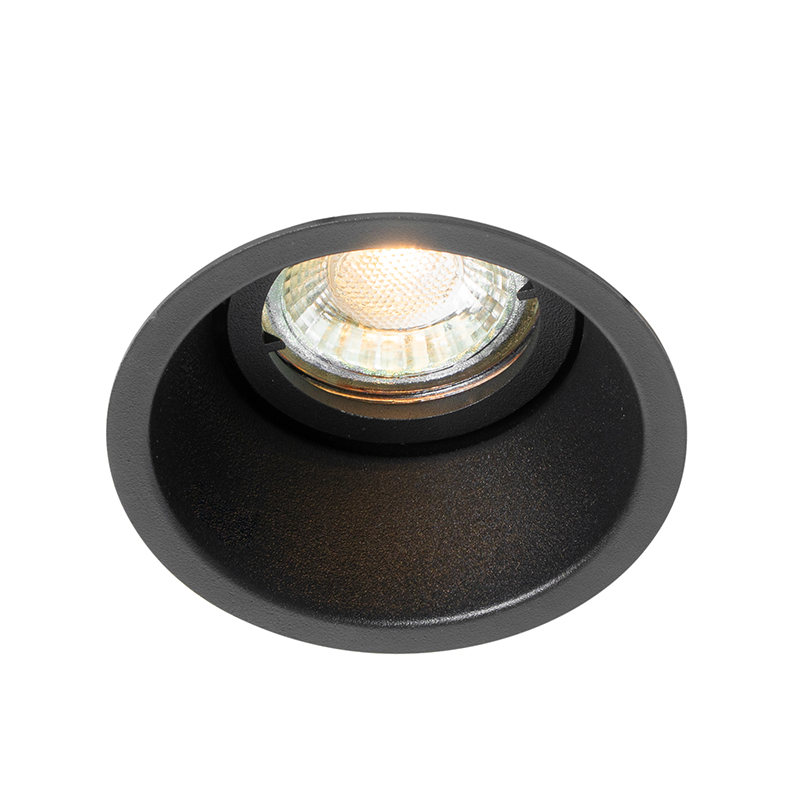 Spot encastré moderne noir orientable et inclinable - Alloy