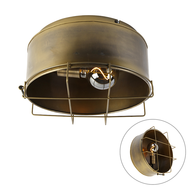 Ipari mennyezeti lámpa bronz 35 cm - Barril